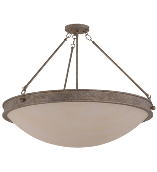 Meyda Lighting Dionne 30" 3-Light Corinth Pendant Light With Sahara Taupe Idalight Shade