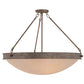 Meyda Lighting Dionne 30" 3-Light Corinth Pendant Light With Sahara Taupe Idalight Shade