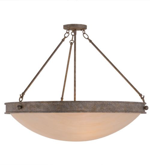 Meyda Lighting Dionne 30" 3-Light Corinth Pendant Light With Sahara Taupe Idalight Shade