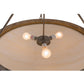 Meyda Lighting Dionne 30" 3-Light Corinth Pendant Light With Sahara Taupe Idalight Shade