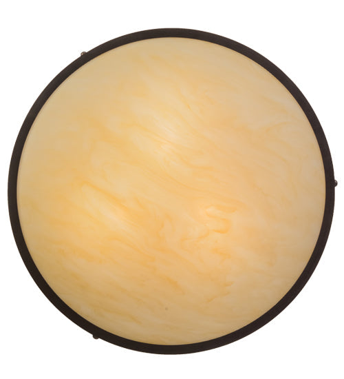 Meyda Lighting Dionne 30" 3-Light Mahogany Bronze Semi-flush Mount Ceiling Light With Sahara Taupe Idalight Shade