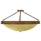 Meyda Lighting Dionne 30" 3-Light Pompeii Gold Semi-flush Mount Light With Beige Sahara Taupe Idalight Shade