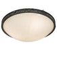 Meyda Lighting Dionne 31" 3-Light Gunmetal Semi-flush Mount Light With Ivory Linen Idalight Shade