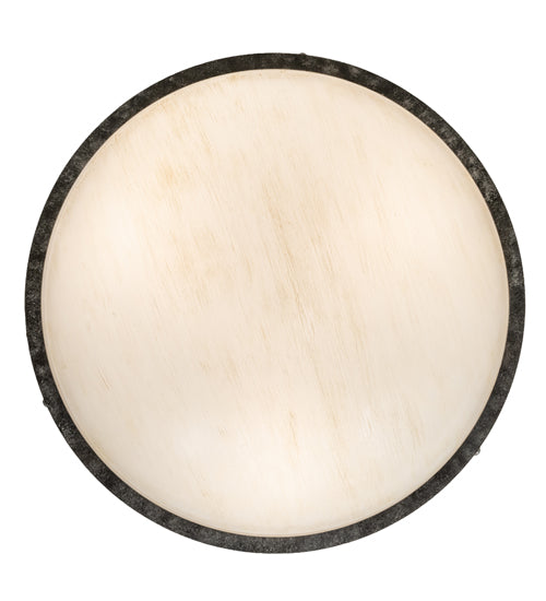Meyda Lighting Dionne 31" 3-Light Gunmetal Semi-flush Mount Light With Ivory Linen Idalight Shade