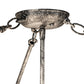 Meyda Lighting Dionne 31" 3-Light Gunmetal Semi-flush Mount Light With Ivory Linen Idalight Shade