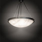 Meyda Lighting Dionne 31" 6-Light Blackened Pewter Inverted Pendant Light With White Angelwing Idalight Shade
