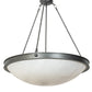 Meyda Lighting Dionne 31" 6-Light Blackened Pewter Inverted Pendant Light With White Angelwing Idalight Shade