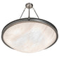 Meyda Lighting Dionne 31" 6-Light Blackened Pewter Inverted Pendant Light With White Angelwing Idalight Shade
