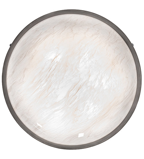 Meyda Lighting Dionne 31" 6-Light Blackened Pewter Inverted Pendant Light With White Angelwing Idalight Shade