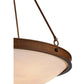 Meyda Lighting Dionne 31" 6-Light Rustic Iron Inverted Pendant Light With Fleshtone Idalight Shade Glass
