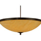 Meyda Lighting Dionne 36" 8-Light Rustic Iron Inverted Pendant Light With Tawnyrock Idalight Shade Glass