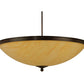 Meyda Lighting Dionne 36" 8-Light Rustic Iron Inverted Pendant Light With Tawnyrock Idalight Shade Glass