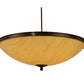 Meyda Lighting Dionne 36" 8-Light Rustic Iron Inverted Pendant Light With Tawnyrock Idalight Shade Glass