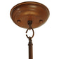 Meyda Lighting Dionne 36" 8-Light Rustic Iron Inverted Pendant Light With Tawnyrock Idalight Shade Glass