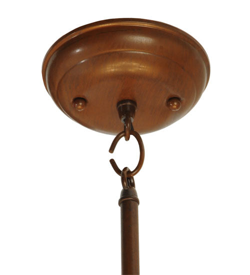 Meyda Lighting Dionne 36" 8-Light Rustic Iron Inverted Pendant Light With Tawnyrock Idalight Shade Glass
