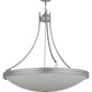 Meyda Lighting Dionne 48" 8-Light Nickel Powder Coat Pendant Light With Whitestone Idalight Shade Glass