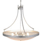 Meyda Lighting Dionne 48" 8-Light Nickel Powder Coat Pendant Light With Whitestone Idalight Shade Glass