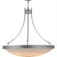 Meyda Lighting Dionne 48" 8-Light Nickel Powder Coat Pendant Light With Whitestone Idalight Shade Glass