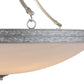 Meyda Lighting Dionne 48" 8-Light Nickel Powder Coat Pendant Light With Whitestone Idalight Shade Glass