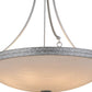 Meyda Lighting Dionne 48" 8-Light Nickel Powder Coat Pendant Light With Whitestone Idalight Shade Glass