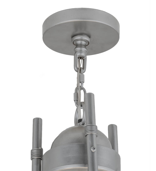 Meyda Lighting Dionne 48" 8-Light Nickel Powder Coat Pendant Light With Whitestone Idalight Shade Glass