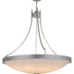Meyda Lighting Dionne 48" 8-Light Nickel Powder Coat Pendant Light With Whitestone Idalight Shade Glass