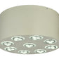 Meyda Lighting Discovery 12" 9-Light LED Pewter Flush Mount Light With White Shade