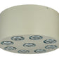 Meyda Lighting Discovery 12" 9-Light LED Pewter Flush Mount Light With White Shade