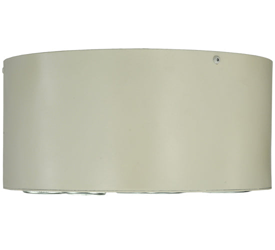 Meyda Lighting Discovery 12" 9-Light LED Pewter Flush Mount Light With White Shade