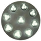 Meyda Lighting Discovery 12" 9-Light LED Pewter Flush Mount Light With White Shade