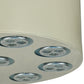 Meyda Lighting Discovery 12" 9-Light LED Pewter Flush Mount Light With White Shade