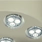 Meyda Lighting Discovery 12" 9-Light LED Pewter Flush Mount Light With White Shade