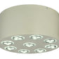 Meyda Lighting Discovery 12" 9-Light LED Pewter Flush Mount Light With White Shade