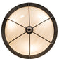 Meyda Lighting Dominga 16" 3-Light Golden Bronze Flush Mount Light With Creme Carrara Idalight Shade