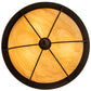 Meyda Lighting Dominga 16" 3-Light Wrought Iron Flush Mount Light With Beige Travertine Idalight Shade