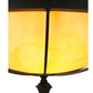 Meyda Lighting Dominga 20" 2-Light Blackwash Flush Mount Light With Beige Tawnyrock Idalight Shade Glass