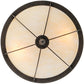 Meyda Lighting Dominga 20" 2-Light Classic Rust Flush Mount Light With Beige Sahara Taupe Idalight Shade Glass