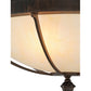 Meyda Lighting Dominga 20" 2-Light Classic Rust Flush Mount Light With Beige Sahara Taupe Idalight Shade Glass