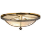Meyda Lighting Dominga 20" 2-Light Corinth Flush Mount Light With Fleshtone Idalight Shade