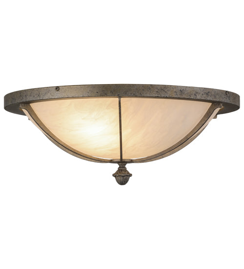 Meyda Lighting Dominga 20" 2-Light Corinth Flush Mount Light With Fleshtone Idalight Shade