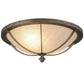 Meyda Lighting Dominga 20" 2-Light Corinth Flush Mount Light With Fleshtone Idalight Shade