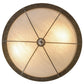 Meyda Lighting Dominga 20" 2-Light Corinth Flush Mount Light With Fleshtone Idalight Shade