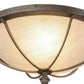 Meyda Lighting Dominga 20" 2-Light Corinth Flush Mount Light With Fleshtone Idalight Shade