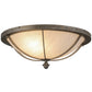 Meyda Lighting Dominga 20" 2-Light Corinth Flush Mount Light With Fleshtone Idalight Shade