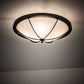 Meyda Lighting Dominga 24" 4-Light Timeless Bronze Flush Mount Light With Angelwing Idalight Shade