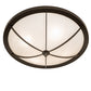 Meyda Lighting Dominga 24" 4-Light Timeless Bronze Flush Mount Light With Angelwing Idalight Shade