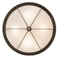 Meyda Lighting Dominga 24" 4-Light Timeless Bronze Flush Mount Light With Angelwing Idalight Shade