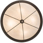 Meyda Lighting Dominga 24" 4-Light Timeless Bronze Flush Mount Light With Creme Carrara Idalight Shade