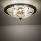 Meyda Lighting Dominga 30" 6-Light Dark Smoke Flush Mount Light With Clear Rainstone Idalight Shade