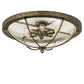 Meyda Lighting Dominga 30" 6-Light Dark Smoke Flush Mount Light With Clear Rainstone Idalight Shade